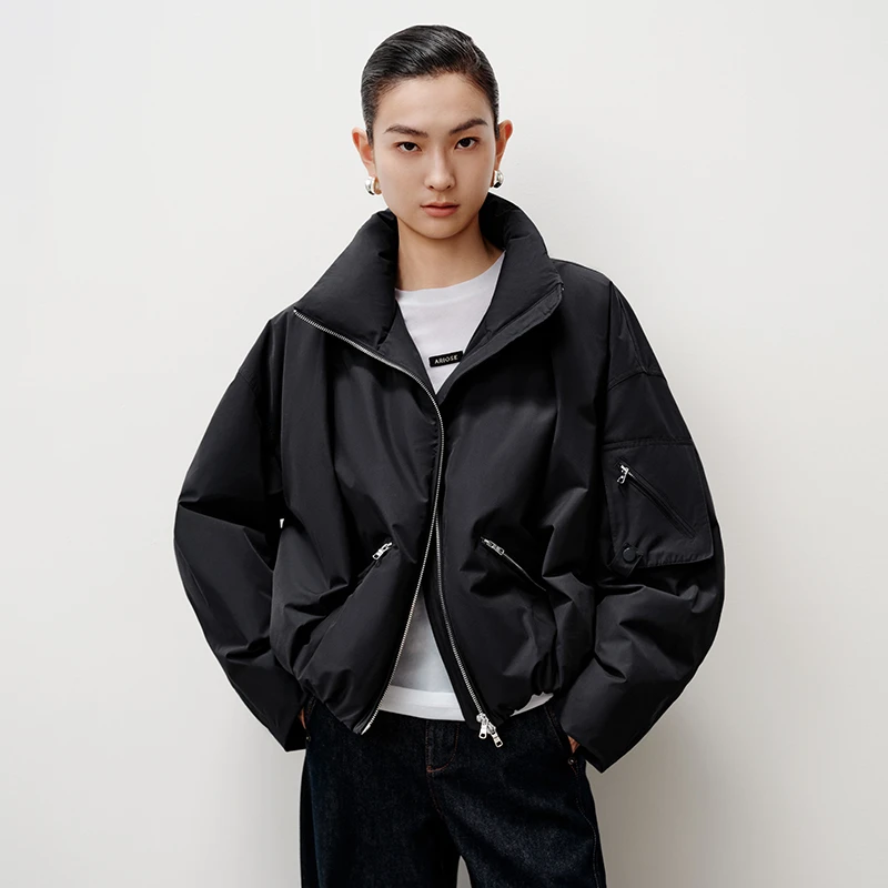 【羽绒服】【商场同款新品】艾诺丝雅诗 立领拉链百搭羽绒服 AR004124