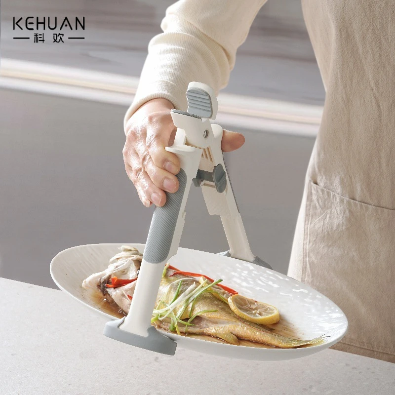 自主设计 防烫夹取盘器碗夹多功能提盘夹 跨境防滑硅胶防烫夹子