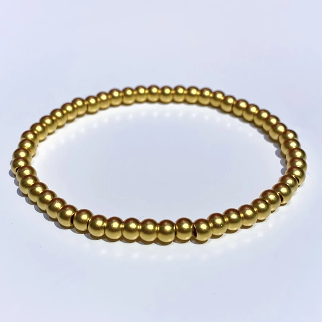 足金999黄金4mm金珠转运珠古法珠串过年送礼