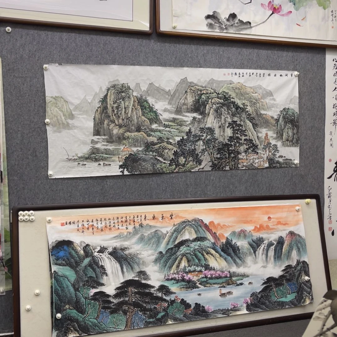国画六尺翠涧幽居图画芯一幅微瑕