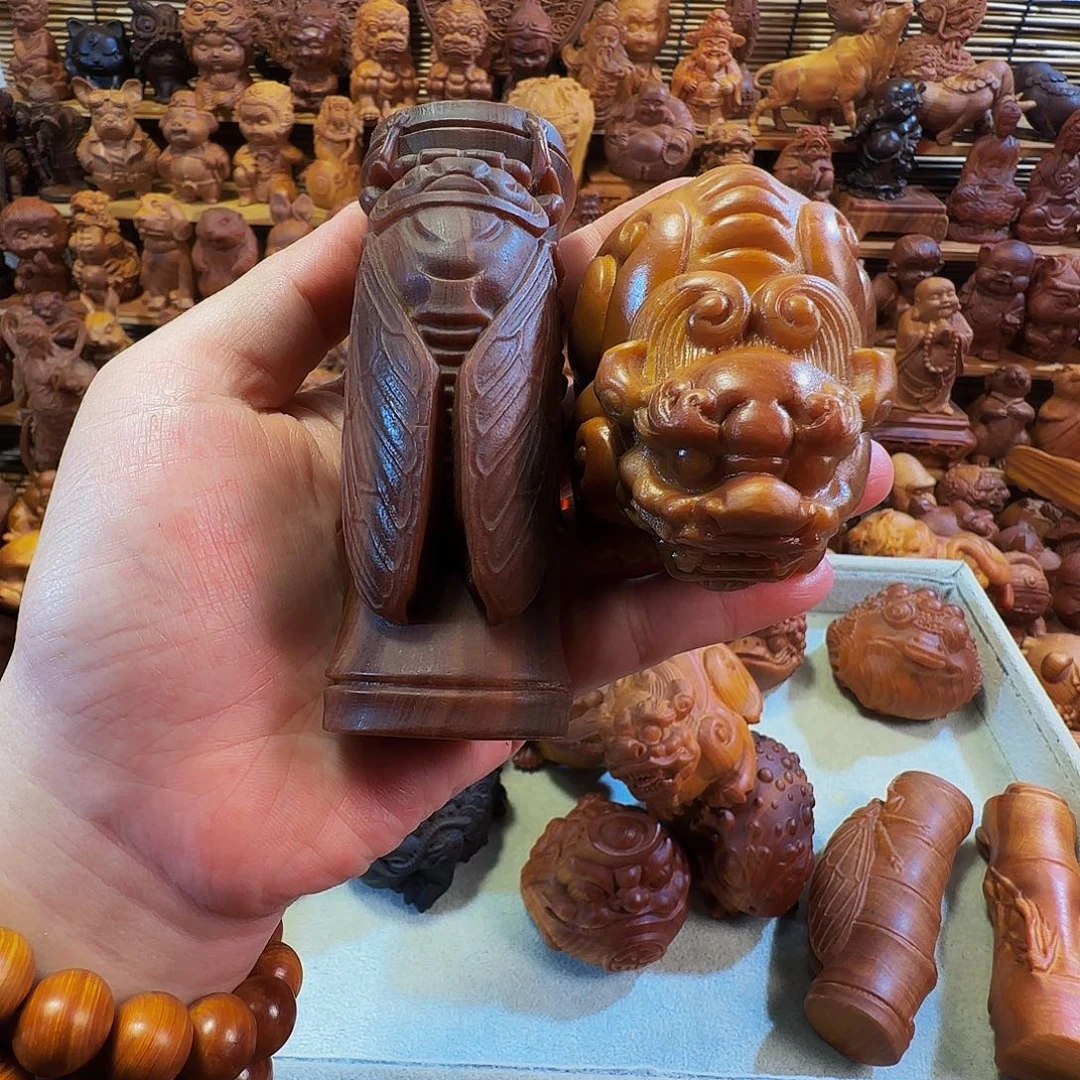 ****香榧木崖柏陈化高油大知了，和大貔貅