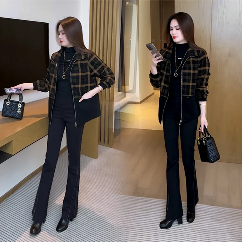 秋冬新品时尚穿搭女小个子宽松韩版气质洋气休闲加绒显瘦短外套36