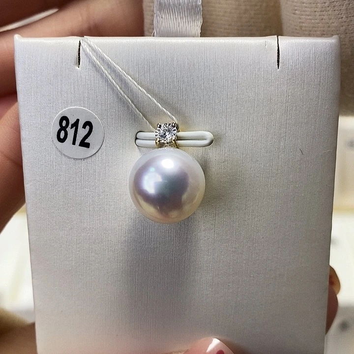 海水珍珠吊坠(不含链)18K金镶嵌