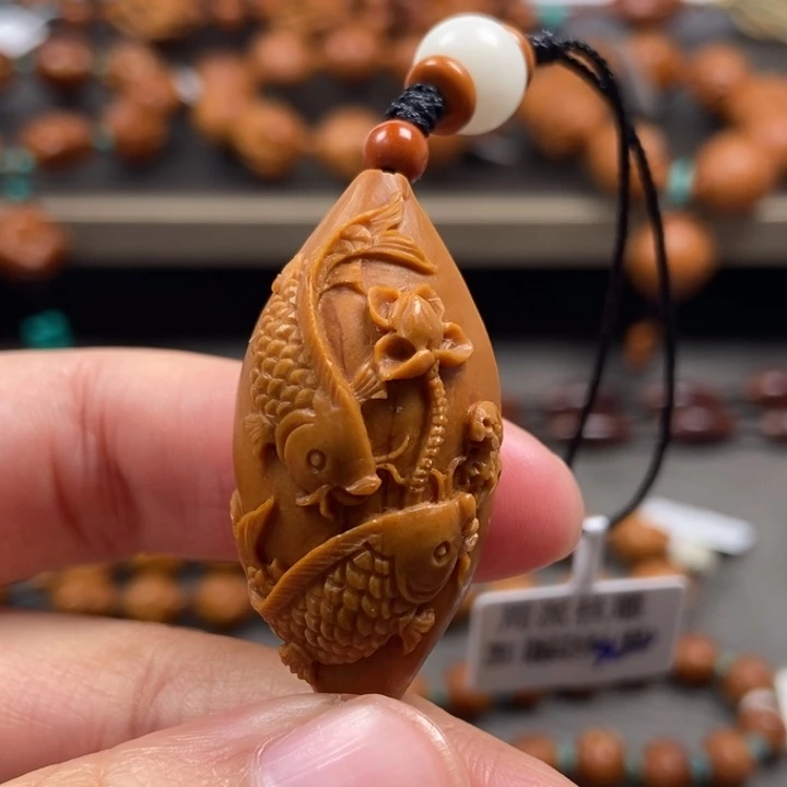 橄榄核手串/手链荷花双鱼