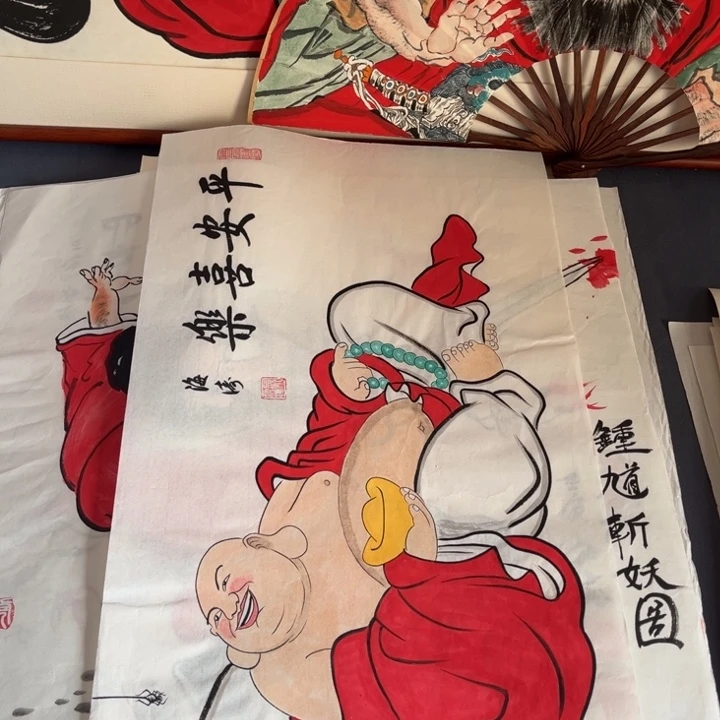 国画纯手绘禅意图作品