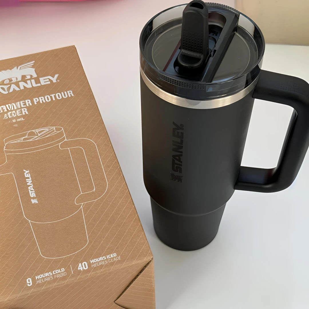 史丹利第三代pro不锈钢折叠吸管杯密封保温保冷水杯子大容量车载