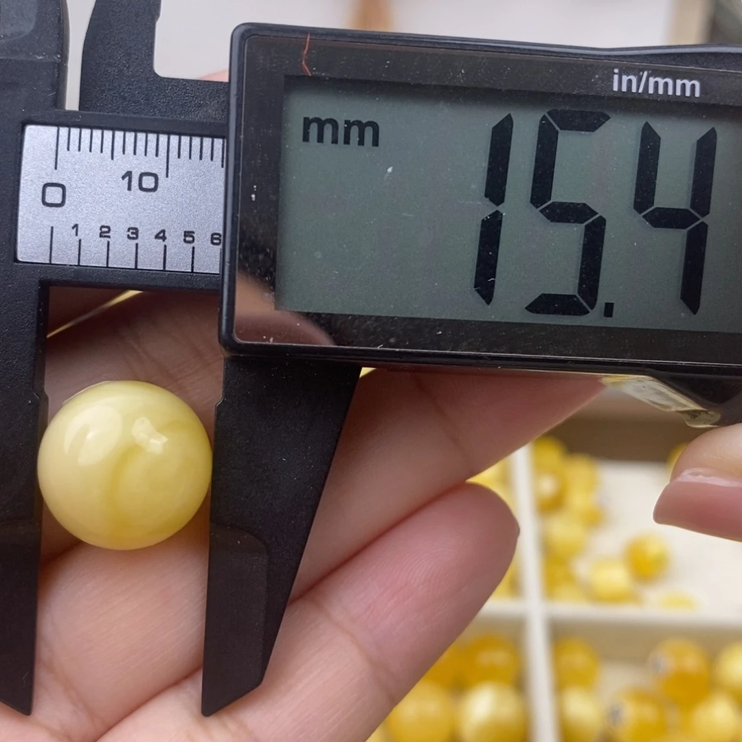 未镶嵌琥珀裸石蜜蜡圆珠微粉