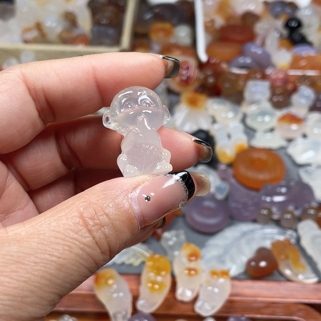 玛瑙/玉髓颈饰未镶嵌泡*