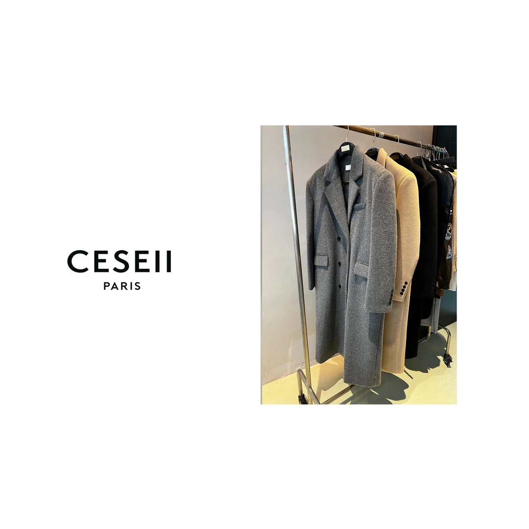 【XJ1289】CESEII秋冬高端时尚立体裁剪羊毛大衣外套