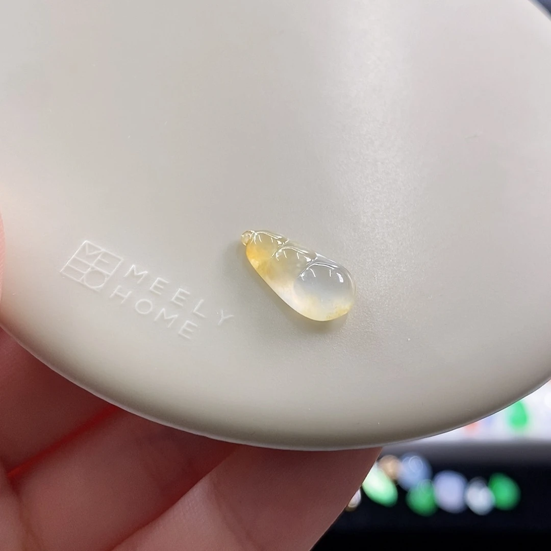 散珠翡翠冰黄翡福豆