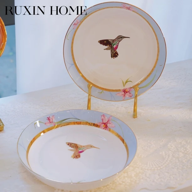 自然写生-卡特兰8寸深盘2只