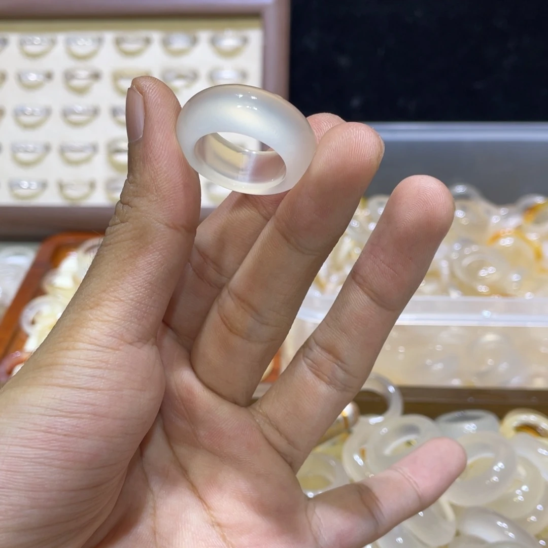 玛瑙/玉髓未镶嵌戒指21号港19