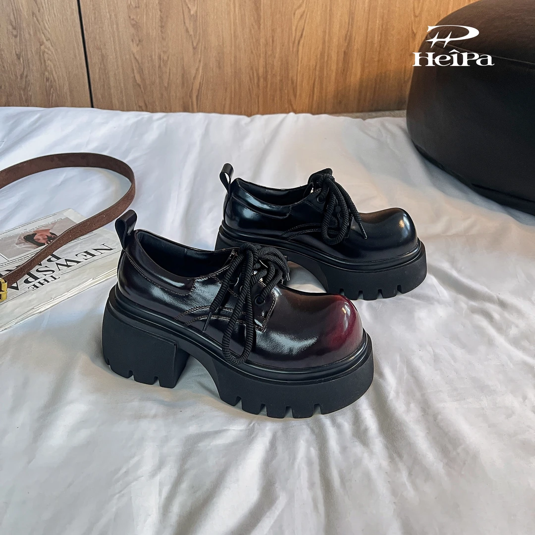 【HeiPa】付小付家春季穿新款厚底带时尚韩版靴子女款