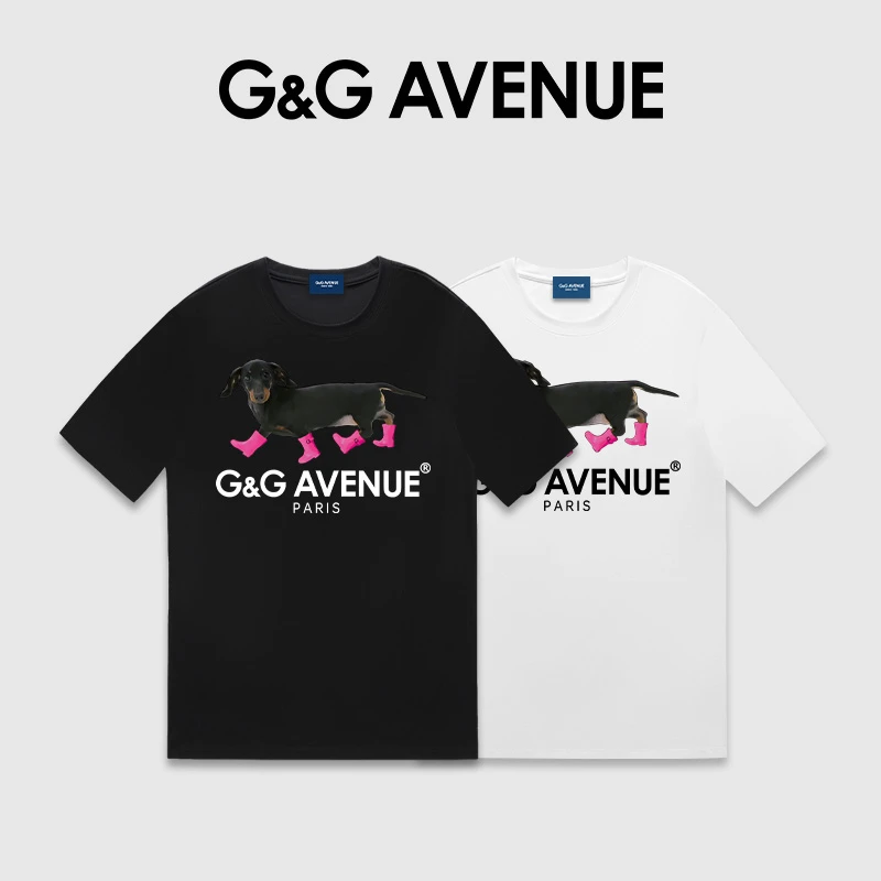 【明星同款】法国G&G AVENUE轻奢潮牌夏季纯棉短袖T恤-GT2511051