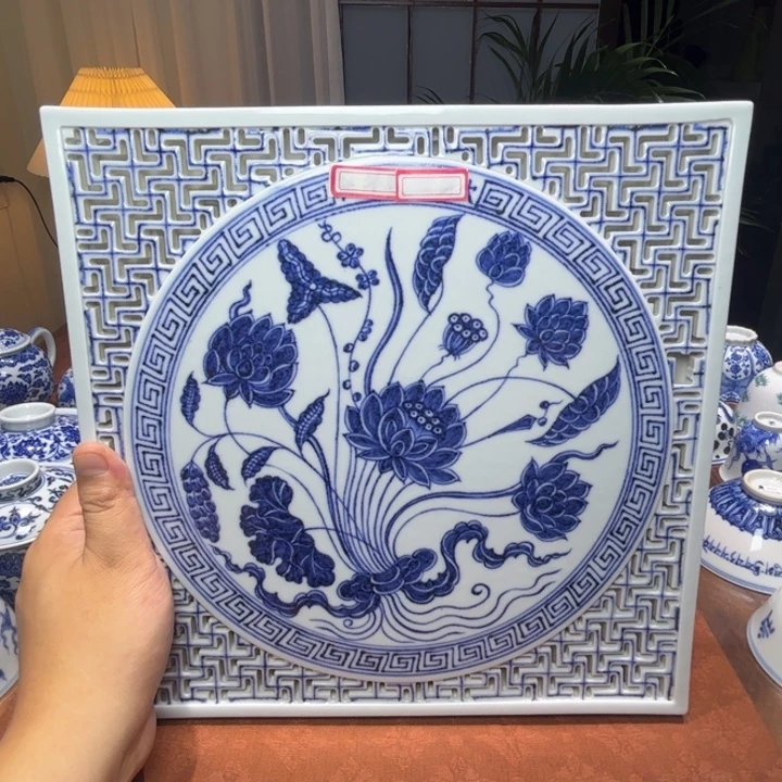 景德镇陶瓷手绘茶盘28厘米