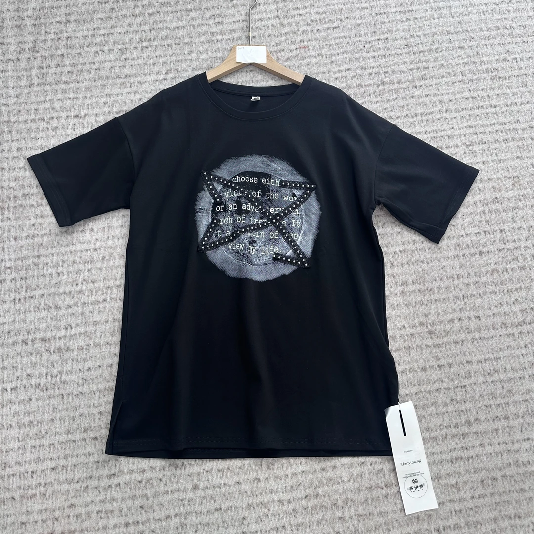 【5928】夏季女士圆领休闲百搭T恤宽松百搭短袖