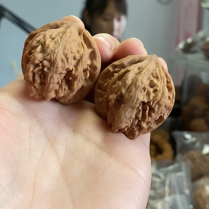 把件文玩核桃36十方小众尖黄