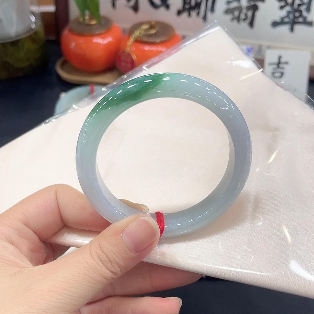 翡翠未镶嵌手镯天然缅甸A货翡翠手镯17