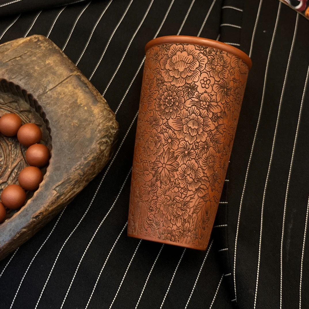 大赛获奖专利产品 万物生 厚胚朱泥可乐杯 茶道器物之美 侘寂风