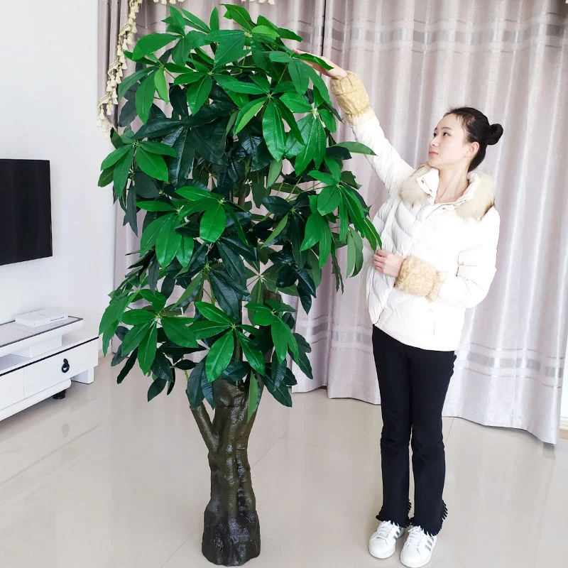 仿真发财树装饰植物室内假盆栽客厅假花大型落地树绿植塑料盆景
