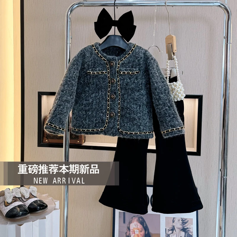 女童外套秋冬装2025新款小香风小女孩洋气时尚秋季气质儿童两件套