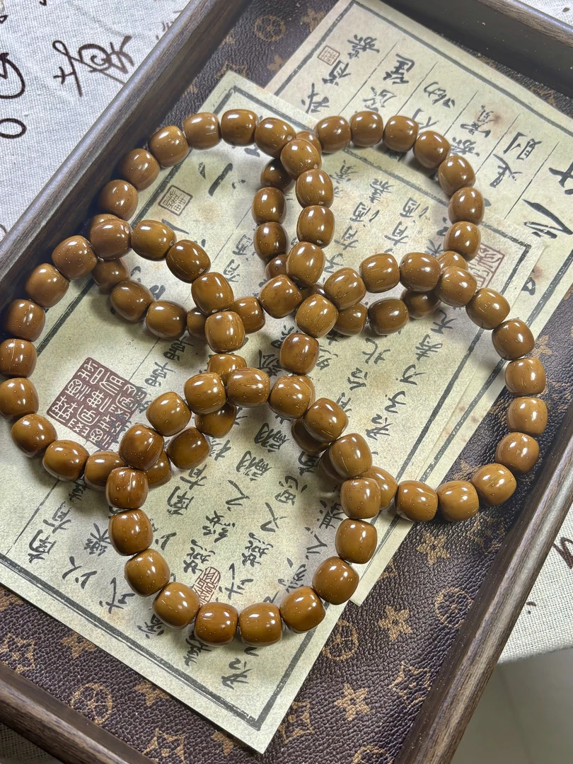 紫金鼠文玩手串纯天然黄金甲桶珠新手体验感拉满12mm左右