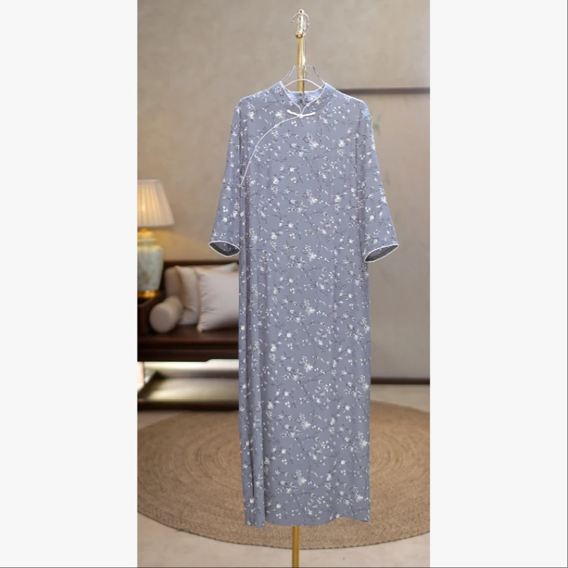 2025年春夏新中式立领复古旗袍W3-3