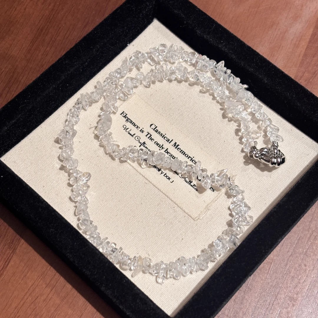 铜合金合成锆石项链 气质轻奢时尚百搭简约小众项链A1763