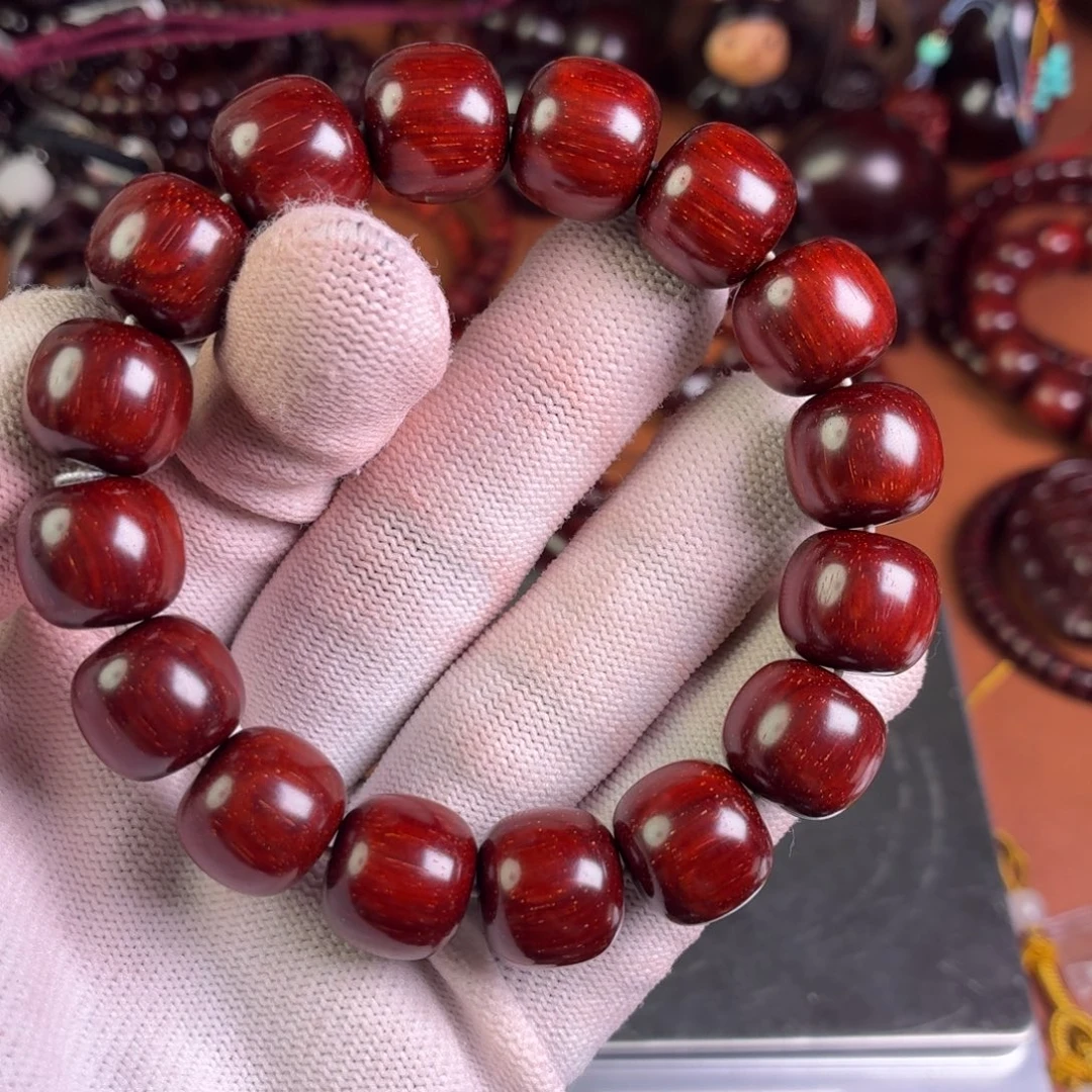 哦***人小叶紫檀手串/手链无胶无蜡1314泥料金星