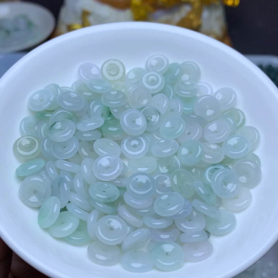 【闪购商品】翡翠手链未镶嵌卡9冰平安扣10个