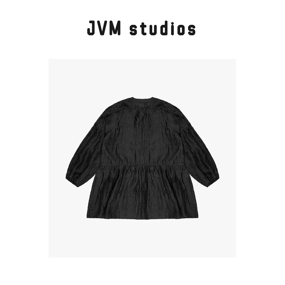 25382新款JVM定制时尚百搭蓬蓬裙边长袖