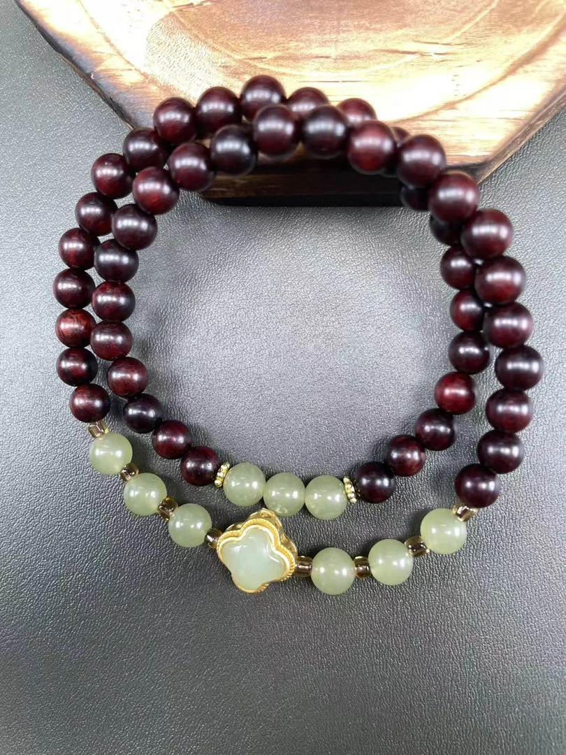 四叶草小叶紫檀手串 无礼盒 MK1000