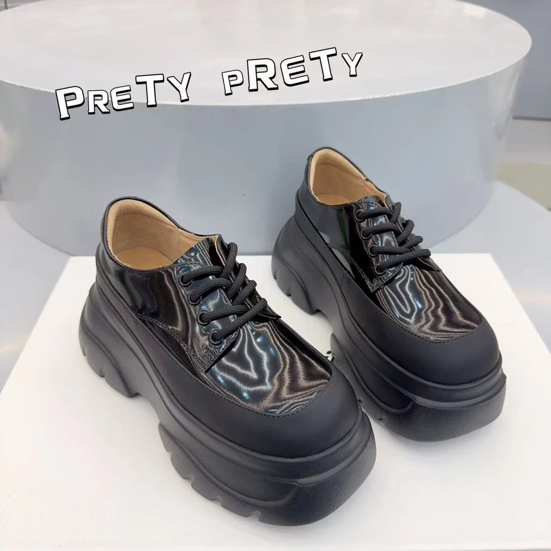 现货B1｜真皮羊里垫厚底松糕底乐福鞋女｜半码拍小｜41157-01