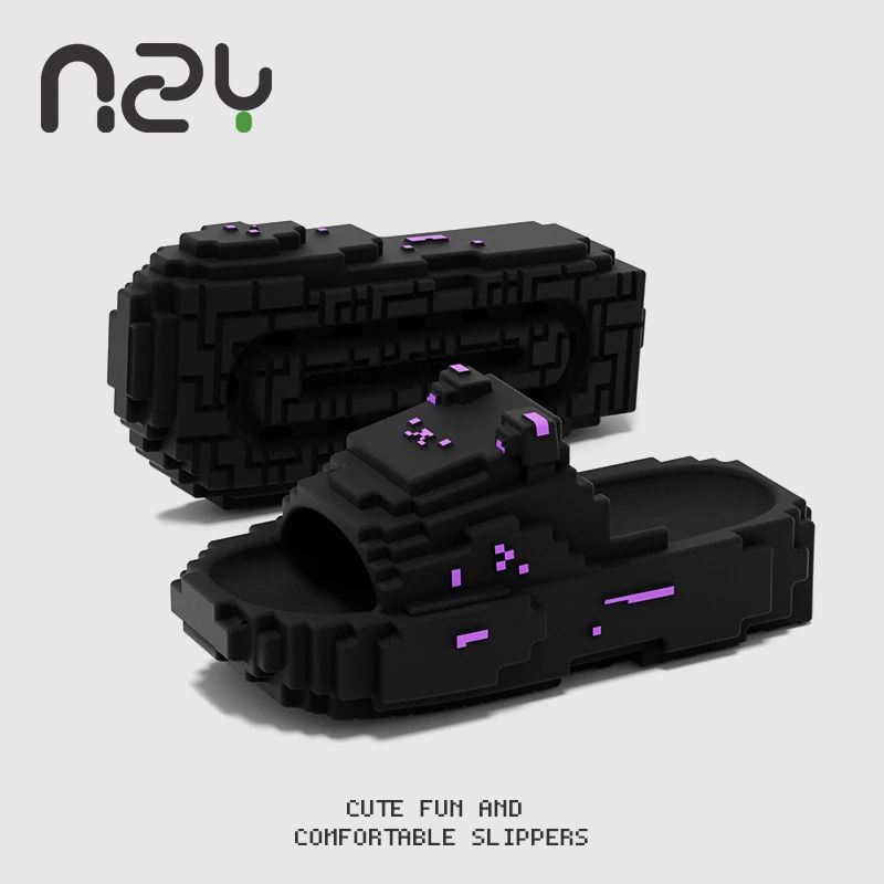 积木拖鞋男夏季新款居家外穿软底防滑EVA厚底轻便情侣凉拖鞋女士