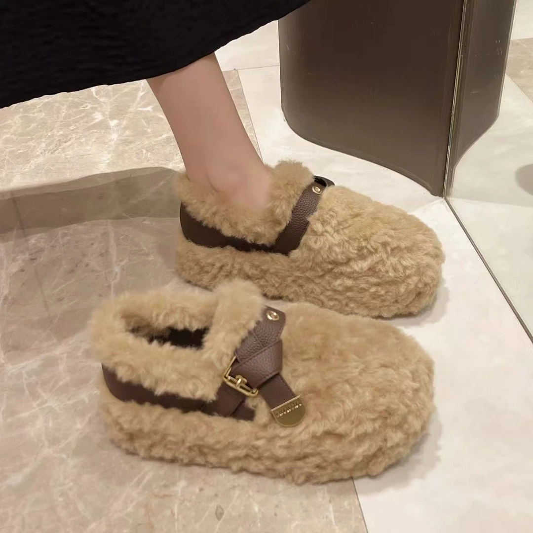 【DR官方正品】秋冬通勤~英国厚底羊羔毛毛鞋女2025冬加绒雪地靴豆