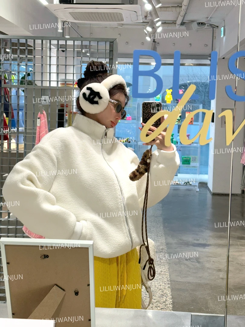 【婉君】秋冬新款韩版休闲加厚立领百搭棉服外套LWJ24D4C2549