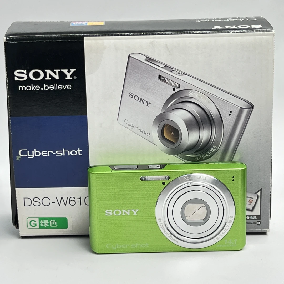 95新 Sony/索尼 w610绿色原盒1410万像素4倍光学变焦ccd相机