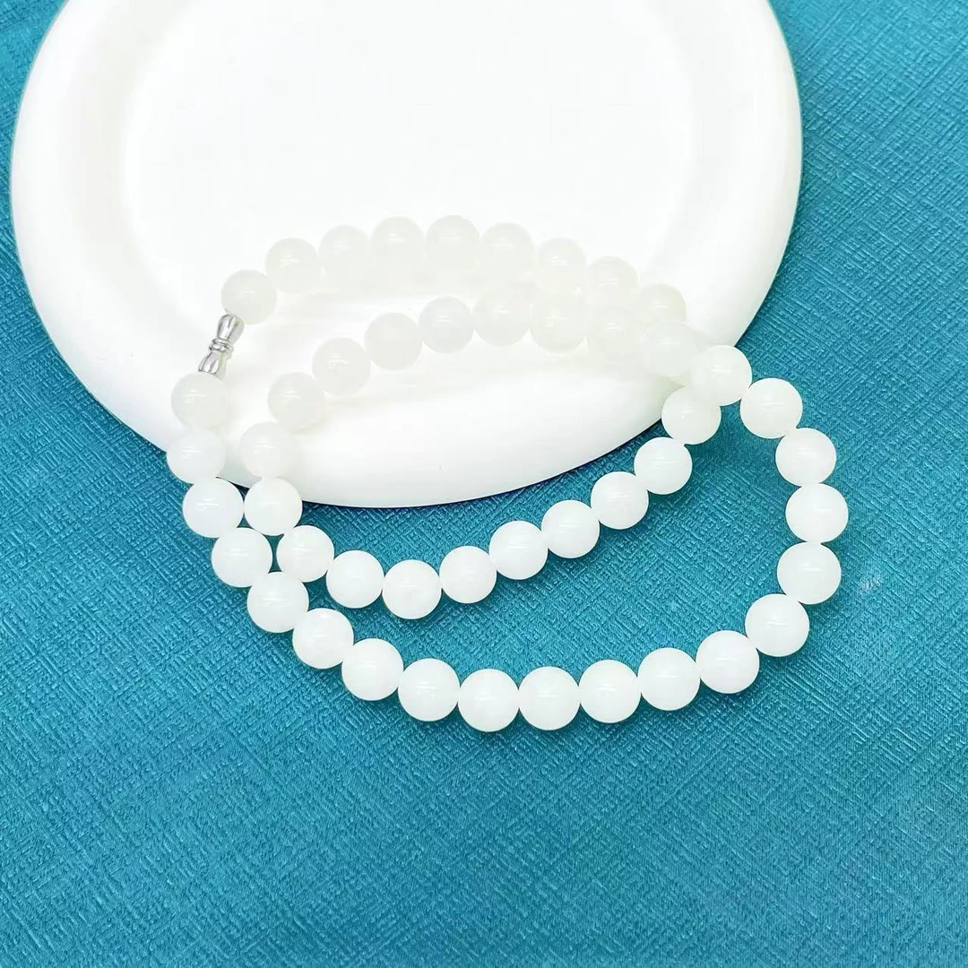 【安总专属】天然新疆和田玉卡10MM单颗DIY项链（标配证书）Y27