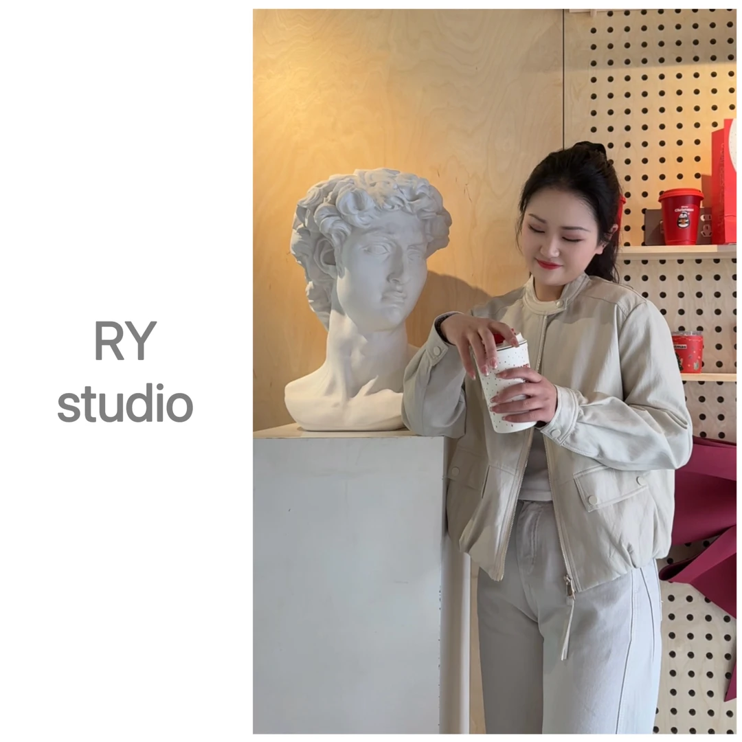 新款美式复古皮衣外套休闲宽松设计感超软短款皮夹克16女装款