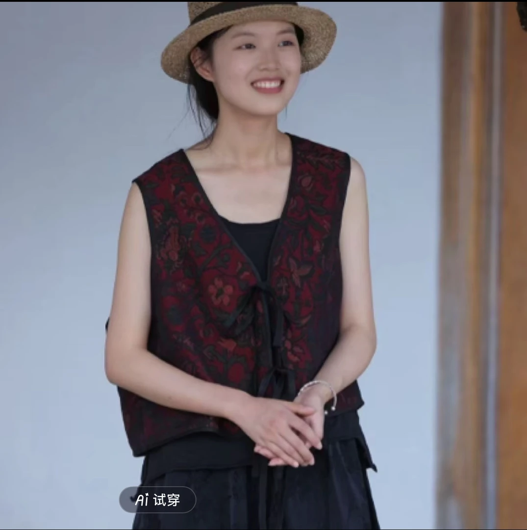 无相布衣分享荼B332070马甲胸围116、衣长49夏季国风马夹时尚中式