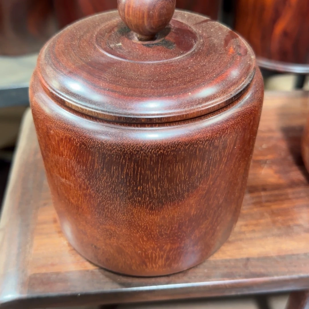 木印度小叶紫檀茶叶罐