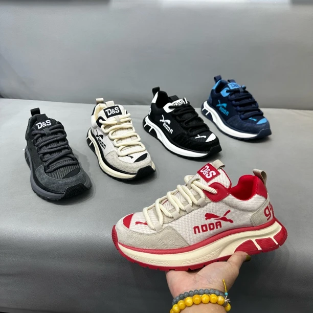 2025秋季新款男士潮鞋系带厚底透气防滑时尚休闲鞋大底鞋