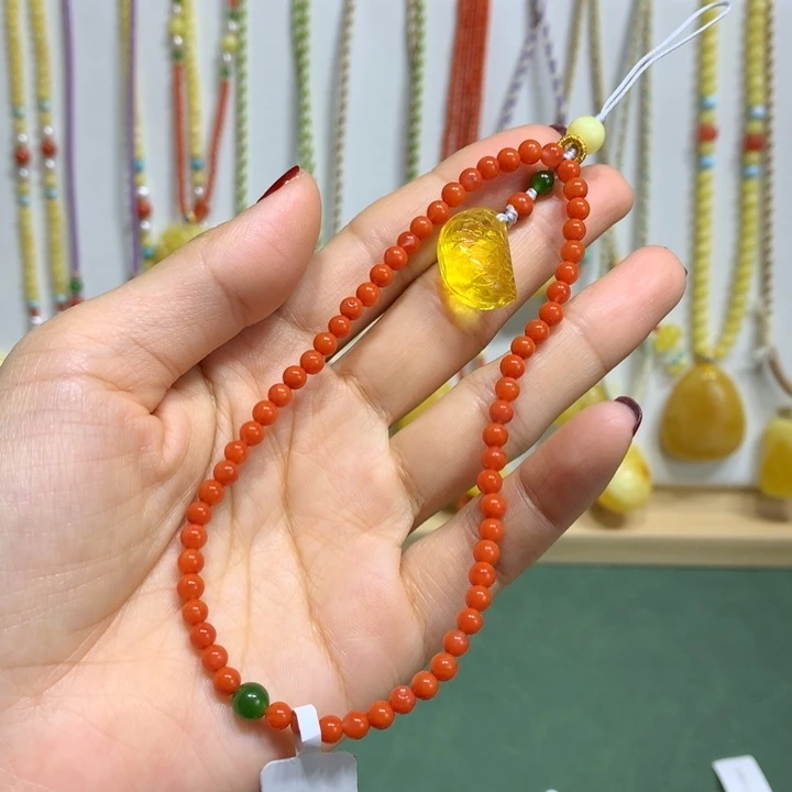 南红玛瑙手链未镶嵌手机链