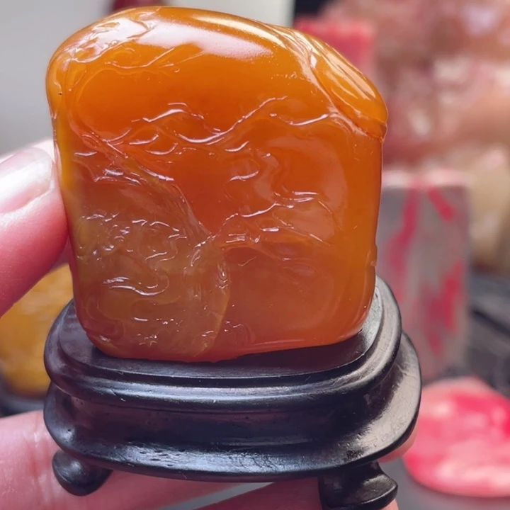 老挝石舒**人结晶麦芽田黄