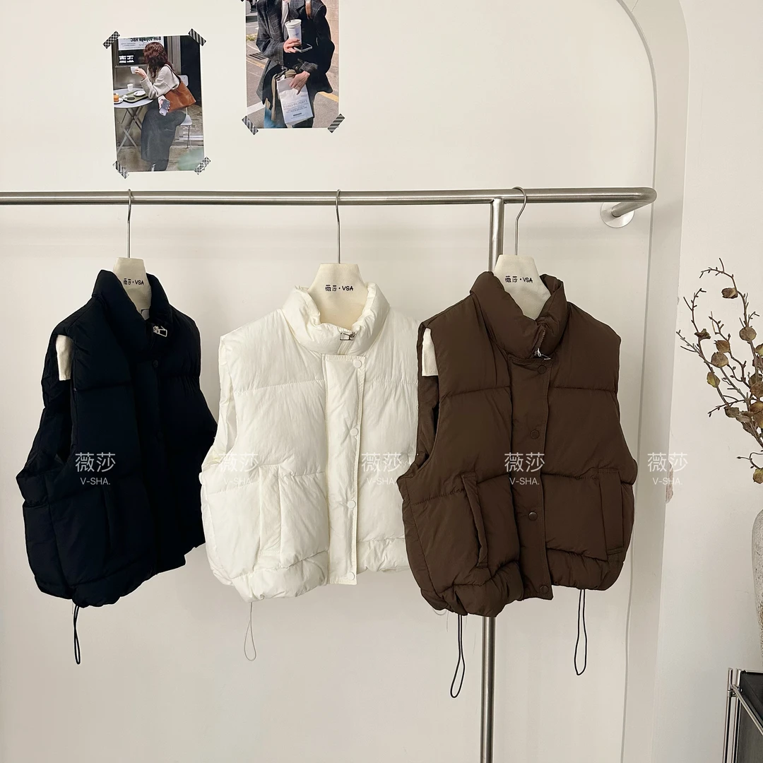 薇莎1139【面包服】立领短款加厚保暖百搭棉服马甲