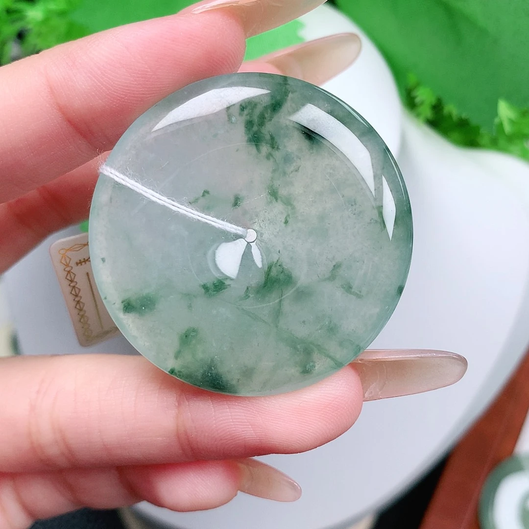 翡翠未镶嵌颈饰平安38.9-5.7