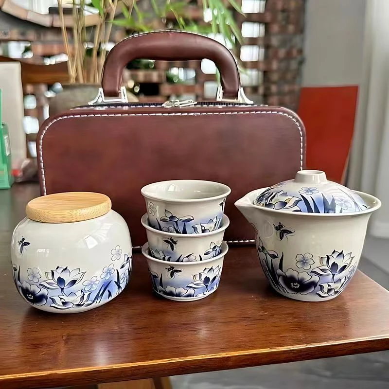 手抓壶一壶三杯小套装茶具提梁壶功夫茶具整套旅行茶具KK0532