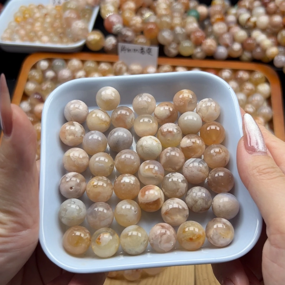 未镶嵌手链玛瑙/玉髓13mm 满花130克