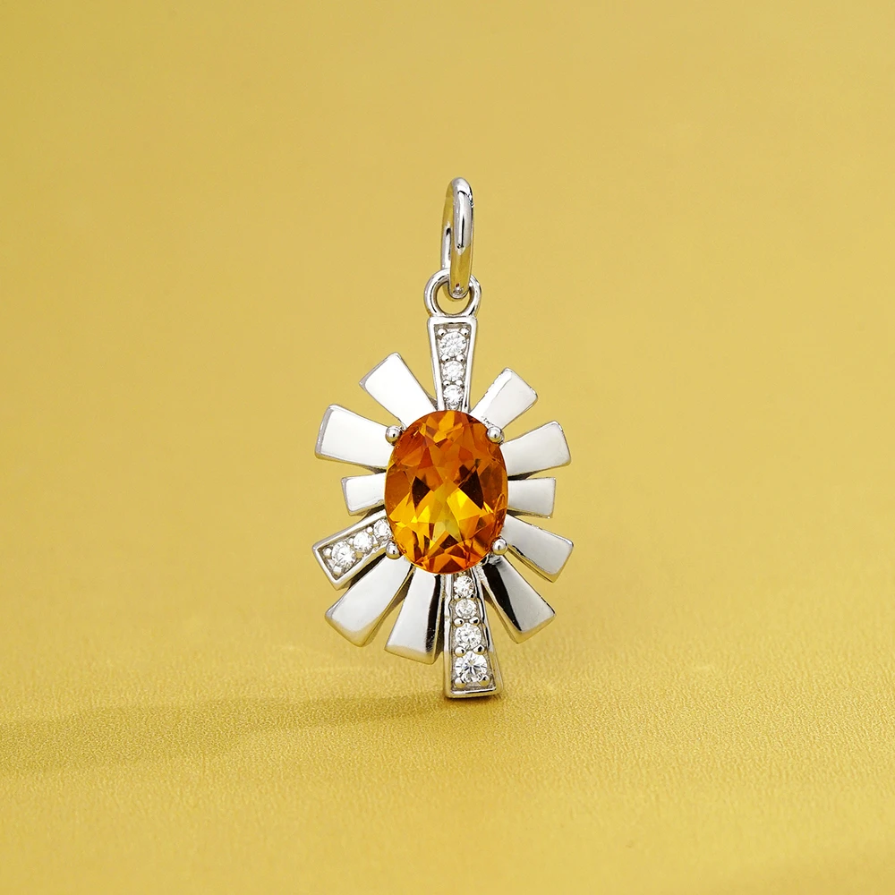 银925黄水晶吊坠（1克拉）10379（Joyce娇姐）