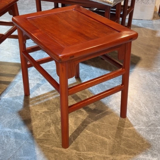 紫檀木类端景台缅长方方凳